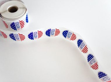 white and black rolled sticker on white surface